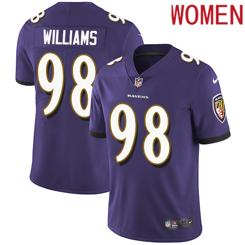 2019 Women Baltimore Ravens 98 Brandon Williams purple Nike Vapor Untouchable Limited NFL Jersey